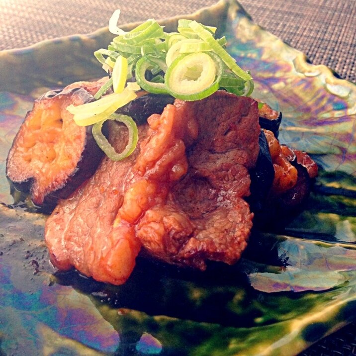 茄子と牛肉の炒めもの